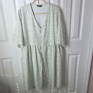 Mint Green Patterned Midi Dress